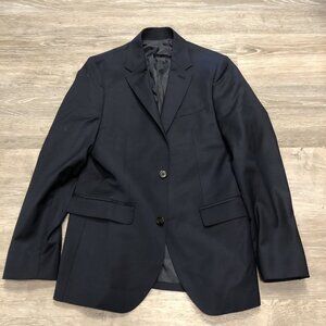 NEW Emile Lafaurie Epicure Men’s Size‎ 46 Navy Blue Blazer Notch Lapel Wool Coat
